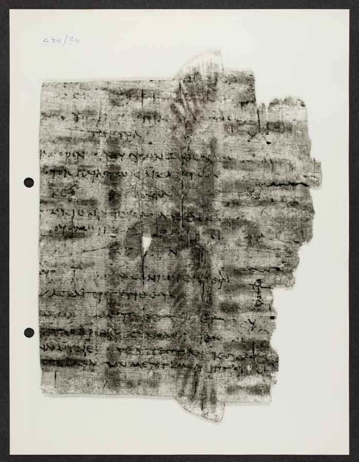 Alte Fotokarte des sog. ›Isis-Papyrus‹. Foto: Andreas Thull.